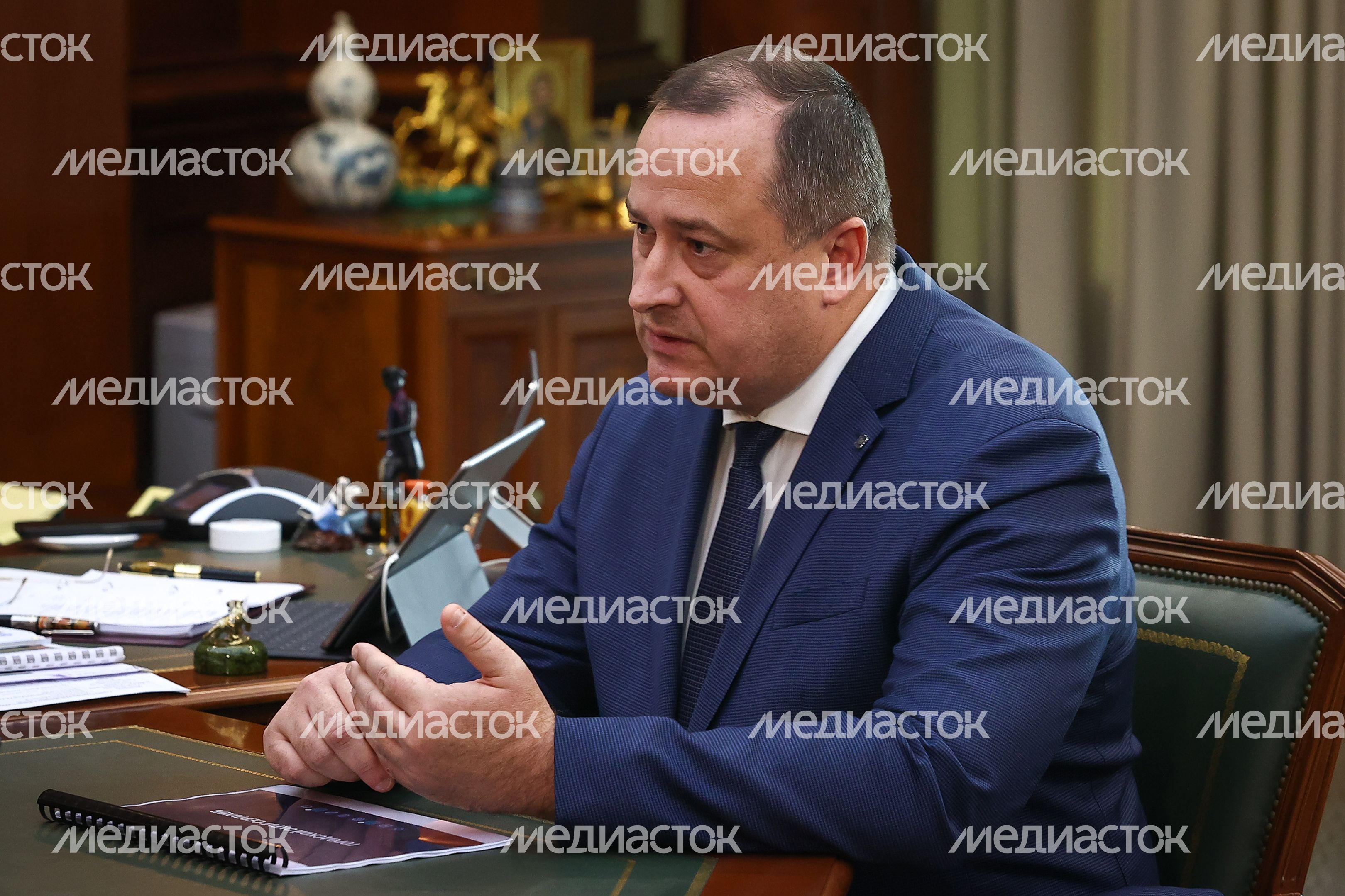 Рабочая встреча Губернатора Подмосковья Андрея Воробьева с Главой Серпухова Сергеем Никитенко