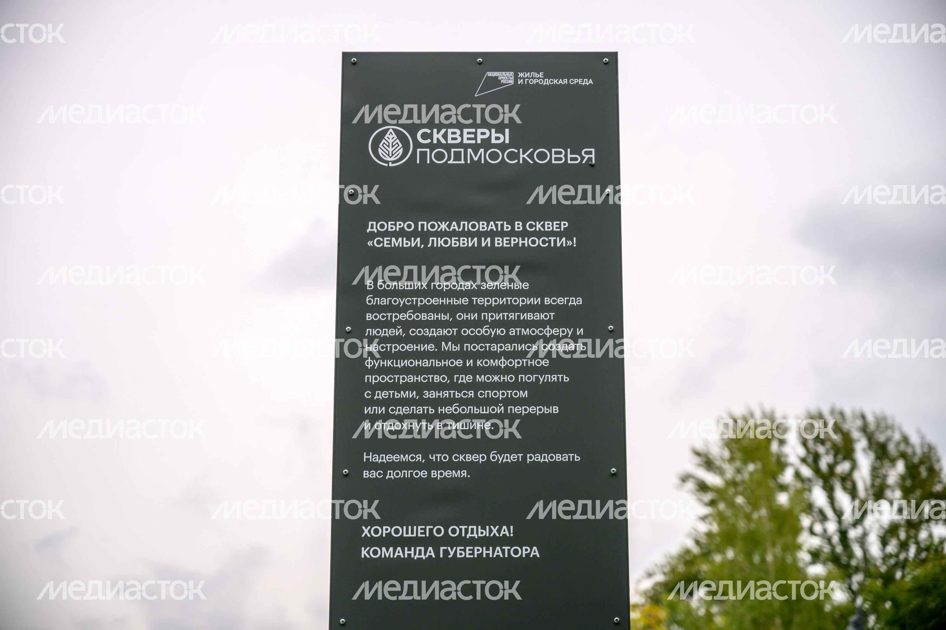 Сквер Семьи, любви и верности в Балашихе летом Сквер Семьи, любви и верности в Балашихе летом