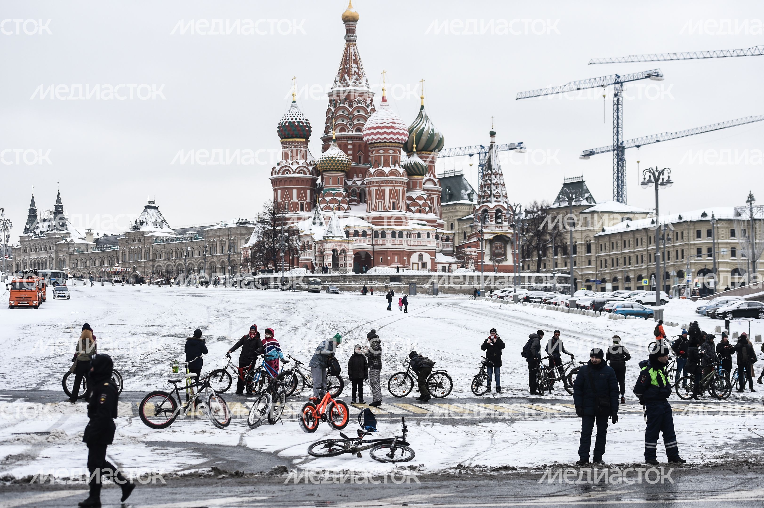 В Москве состоялся 4-й Зимний Велопарад