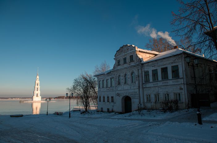 Зимние виды города Калязин