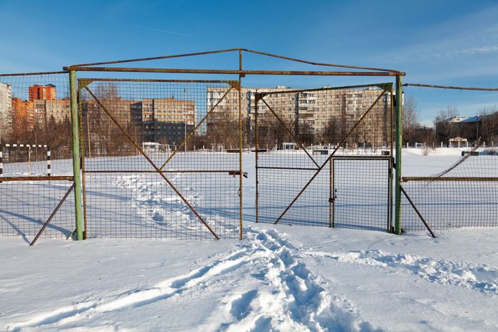 Зимние виды города Дзержинский