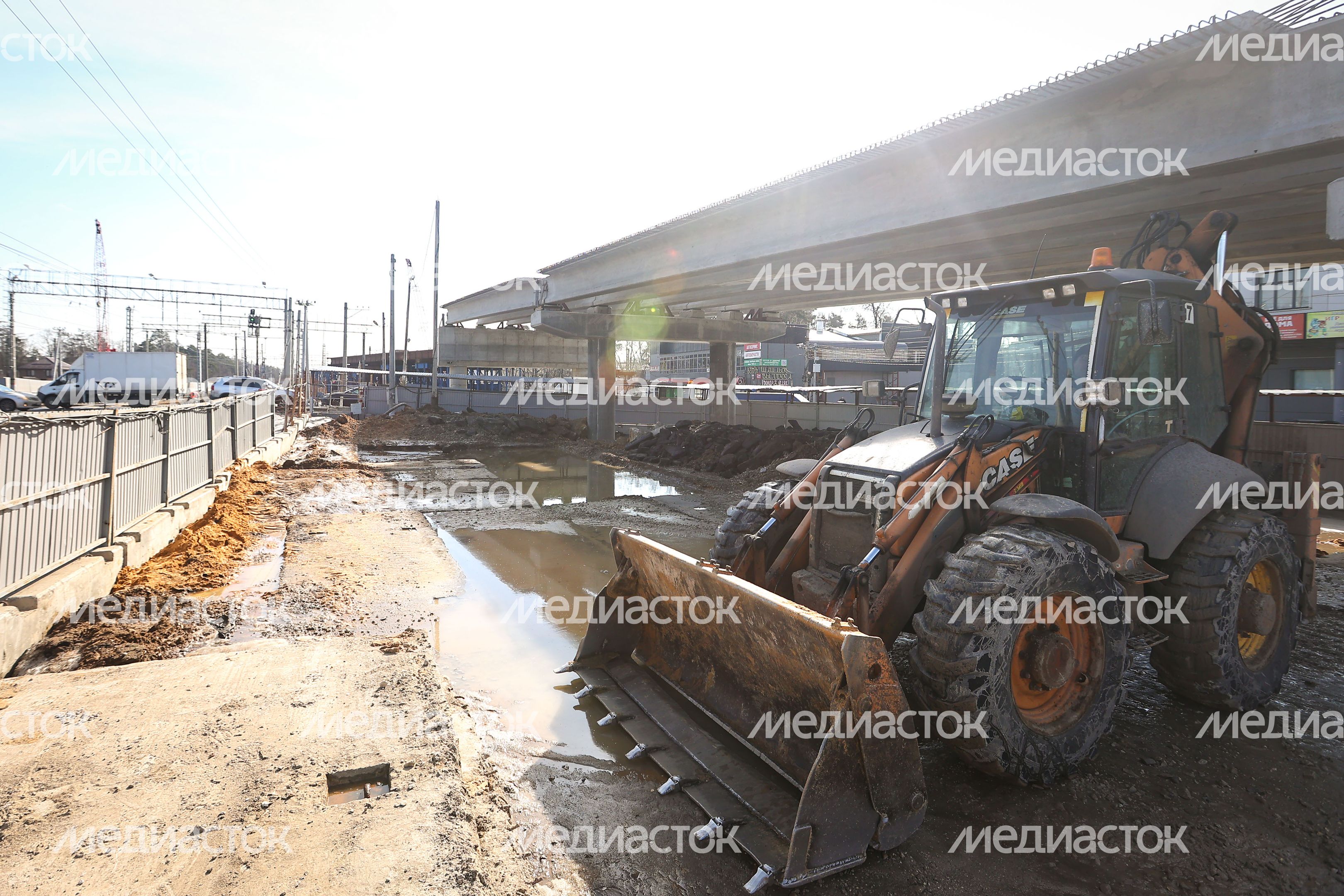 Проверка губернатором строительства путепровода в Раменском
