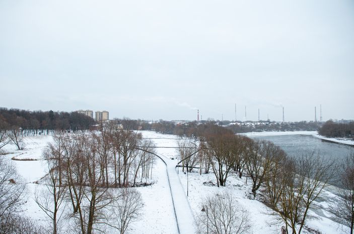 Зимние виды города Воскресенск
