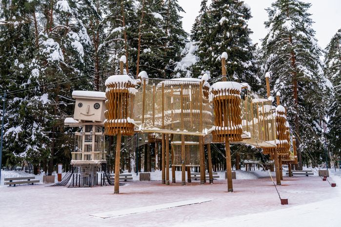 Парк "Шишкин лес" в Истре. Зима