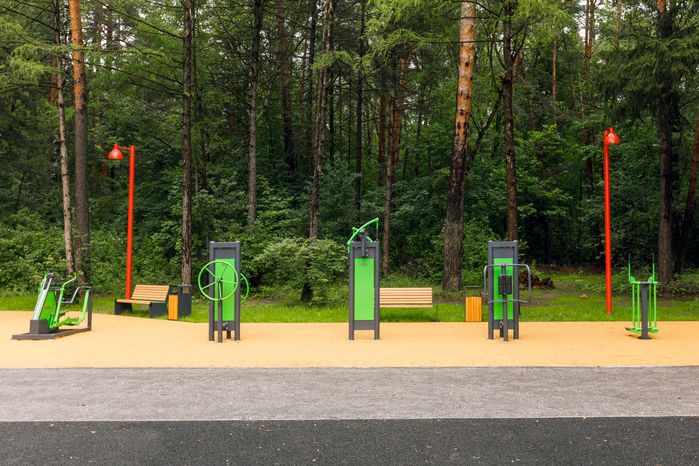 Спортивная площадка в Вишняковском лесопарке Балашихи