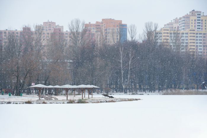 Реутов. Парк «Фабричный пруд». Зима