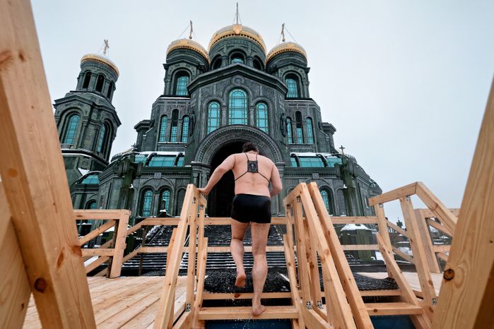 Крещенские купания в Главном храме ВС РФ в Кубинке Одинцовского округа