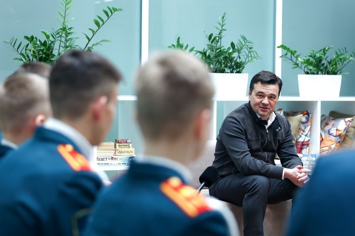 Встреча Губернатора Подмосковья с ребятами из кадетской школы «Корабелы Прионежья»