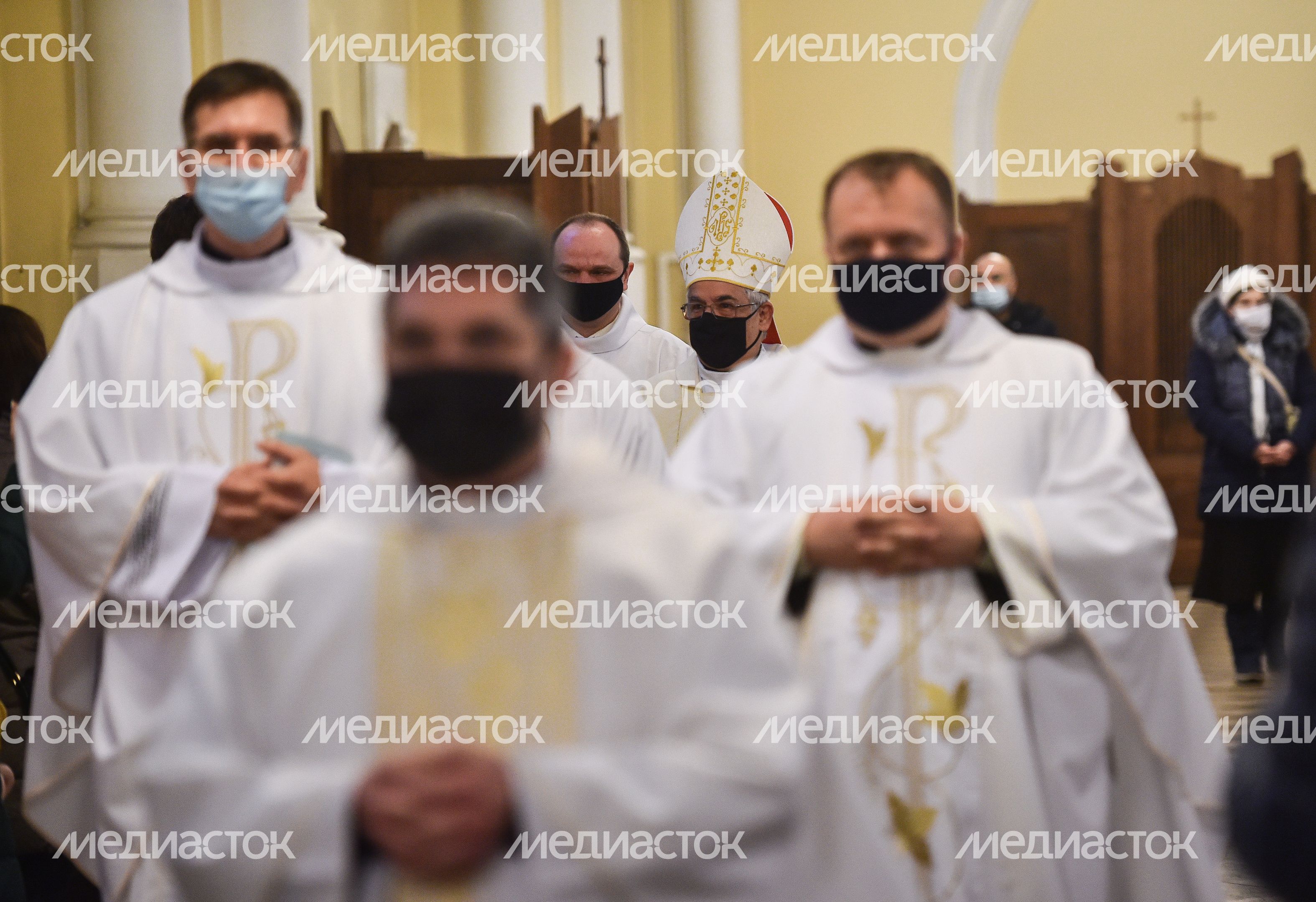 Рождественская служба в кафедральном соборе Непорочного Зачатия Пресвятой Девы Марии