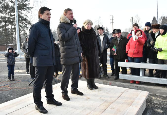 Открытие путепровода на Московском малом кольце