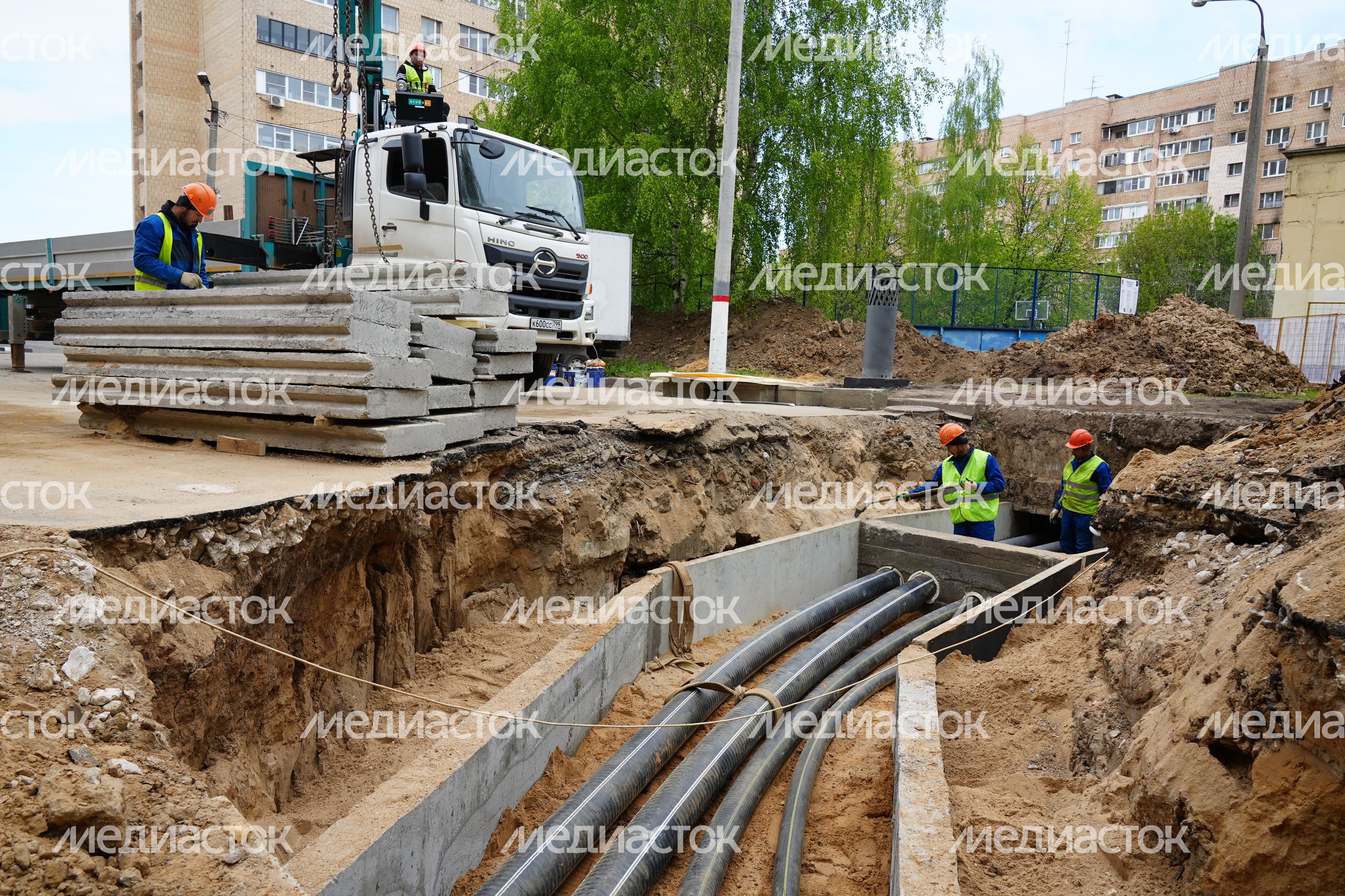 Проверка губернатором ремонта теплосетей в Химках