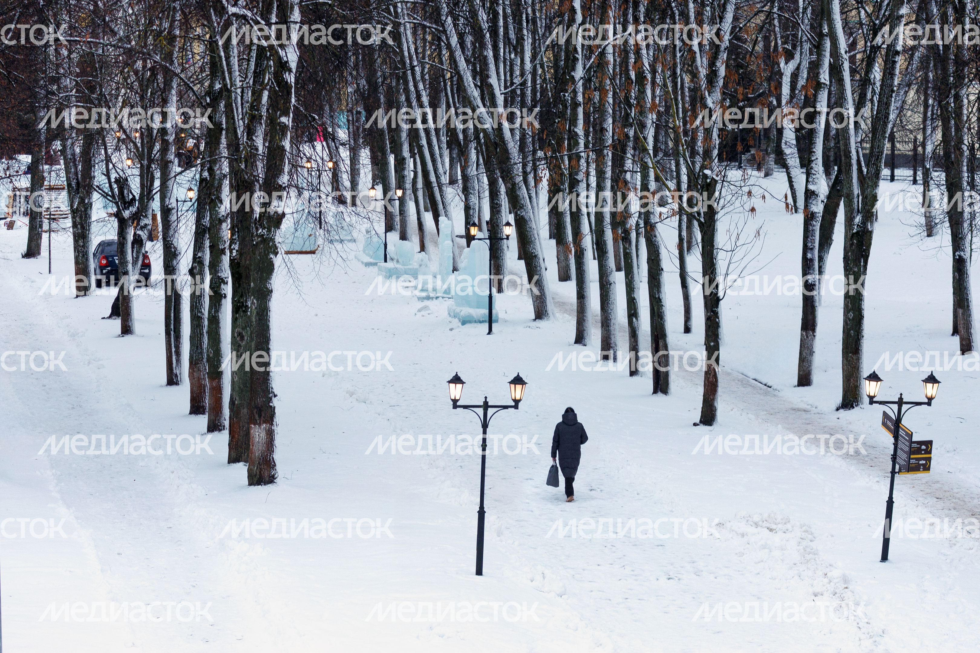 Ледяной городок у Дмитровского кремля Ледяной городок у Дмитровского кремля