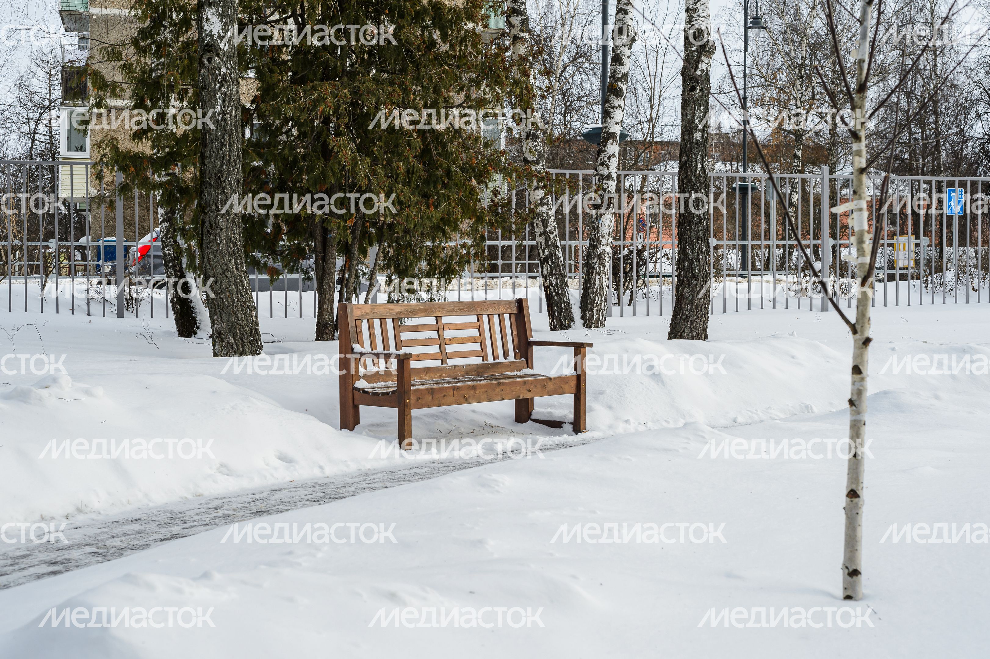 Зимний центральный парк культуры и отдыха в Зарайске