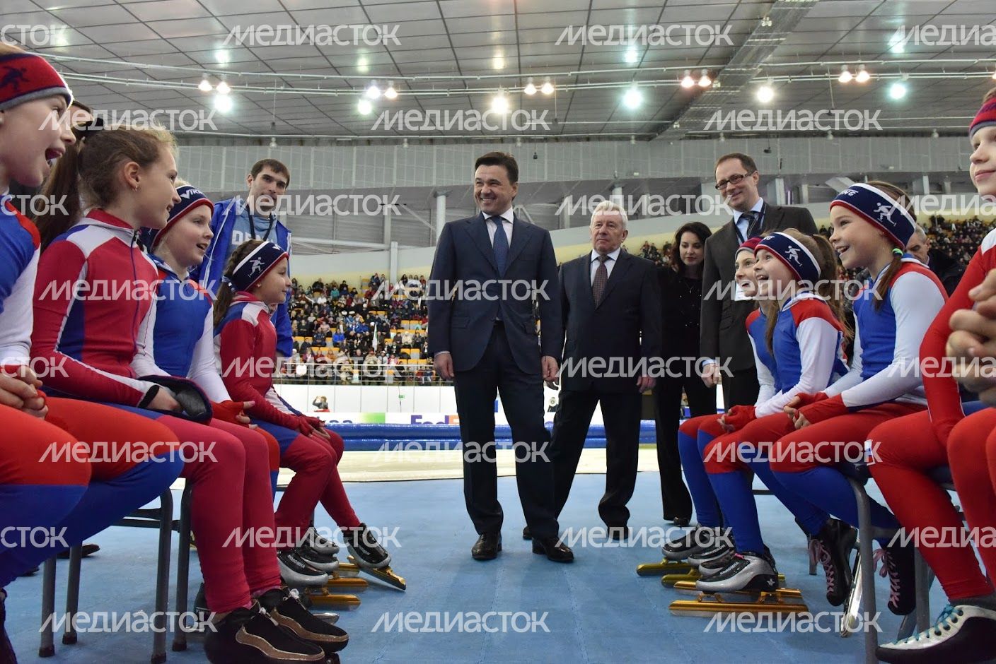 Открытие чемпионата мира по конькобежному спорту в Коломне