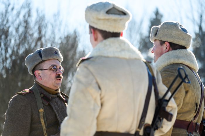 Военно-историческая реконструкция в музее танка Т-34 в Мытищах