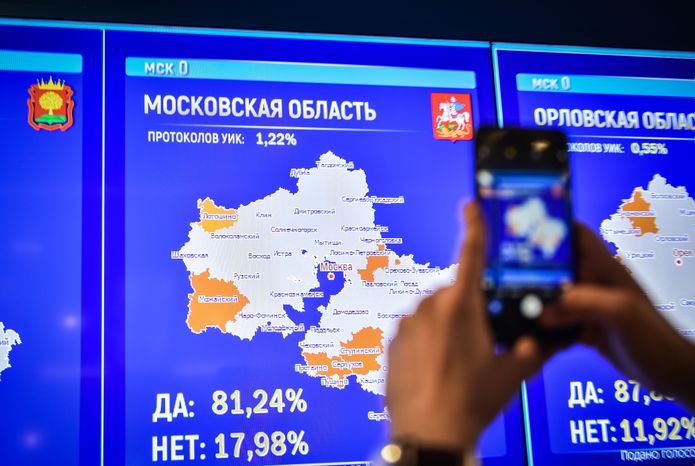 Подведение итогов голосования по внесению поправок в Конституцию РФ
