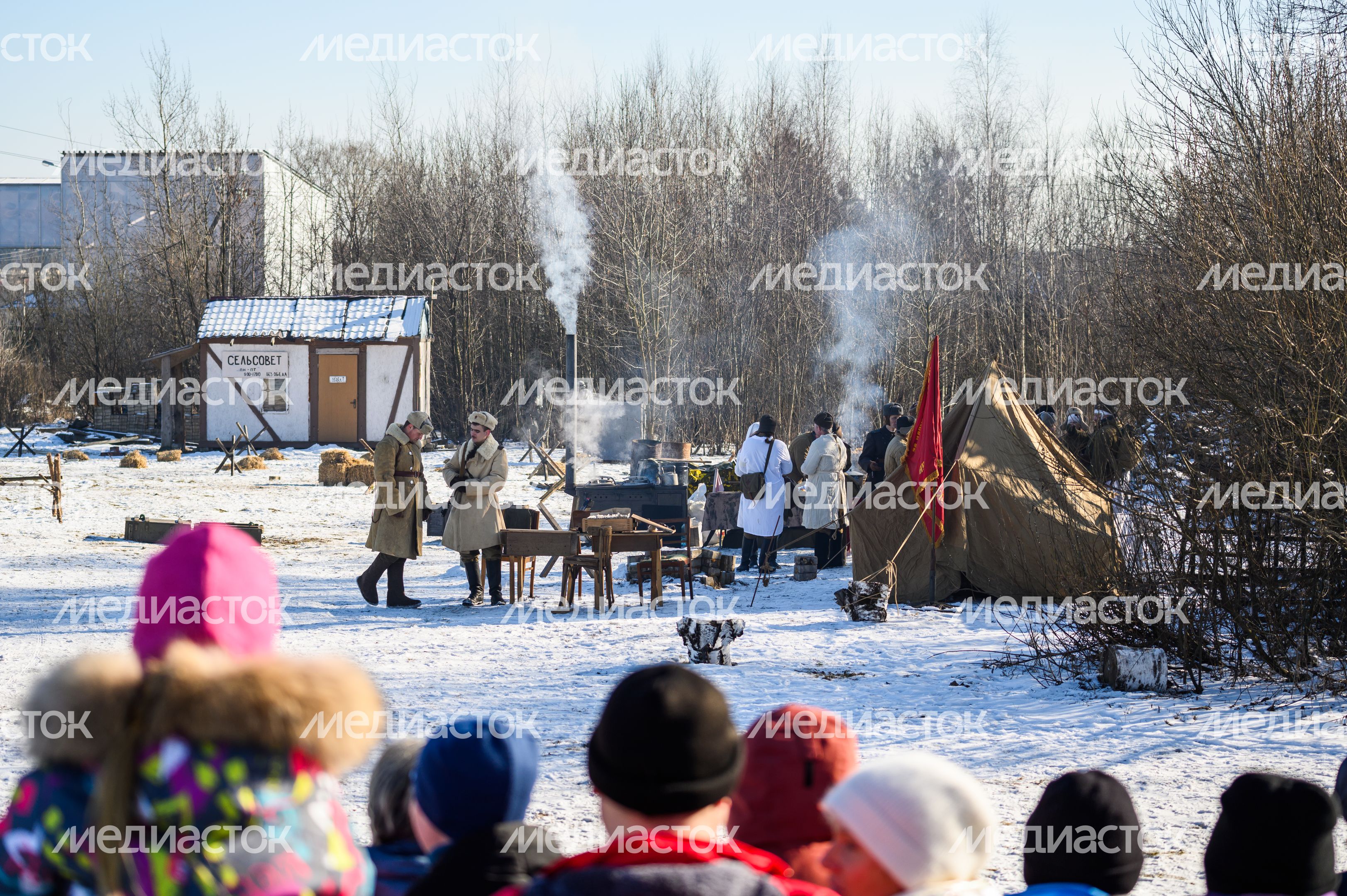 Военно-историческая реконструкция в музее танка Т-34 в Мытищах