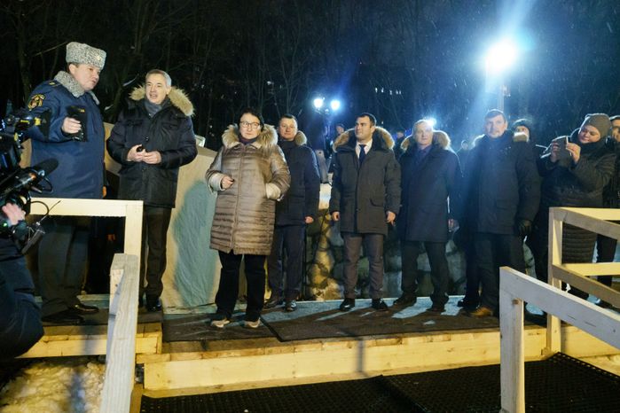 Проверка готовности купели на Ивановских прудах к крещенским купаниям