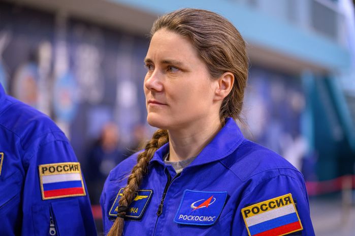Член основного экипажа космонавтов МКС-75 Анна Кикина на комплексной тренировке в Звездном городке