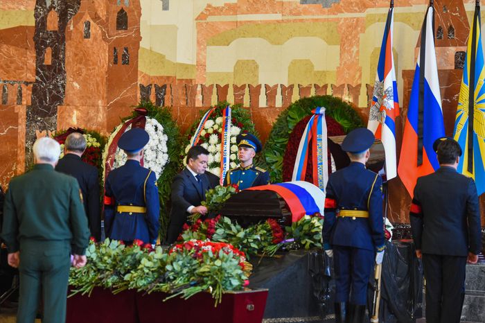 Церемония прощания с космонавтом Алексеем Леоновым в Подмосковье