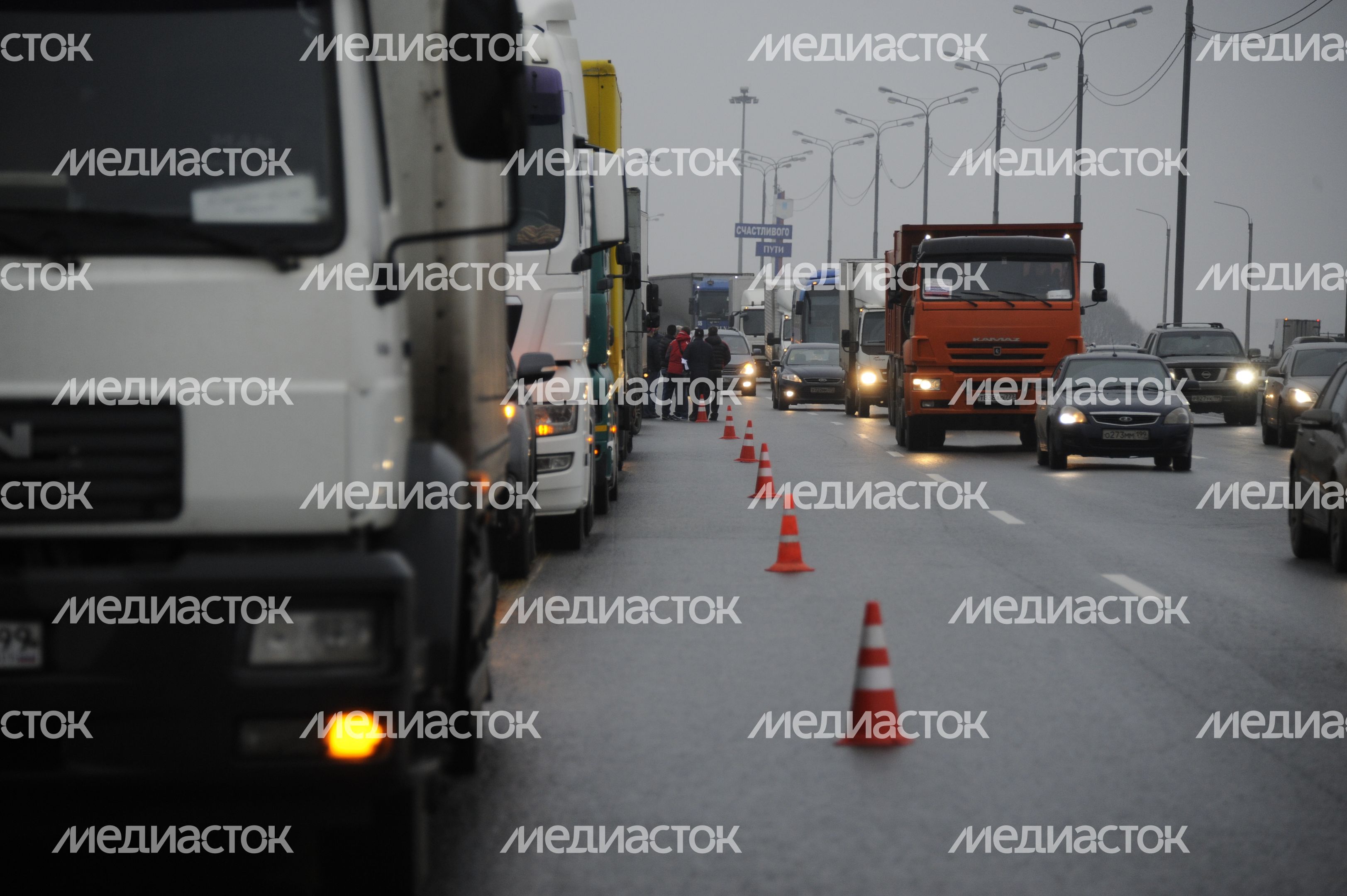 Акция протеста на трассе М4 «Дон»