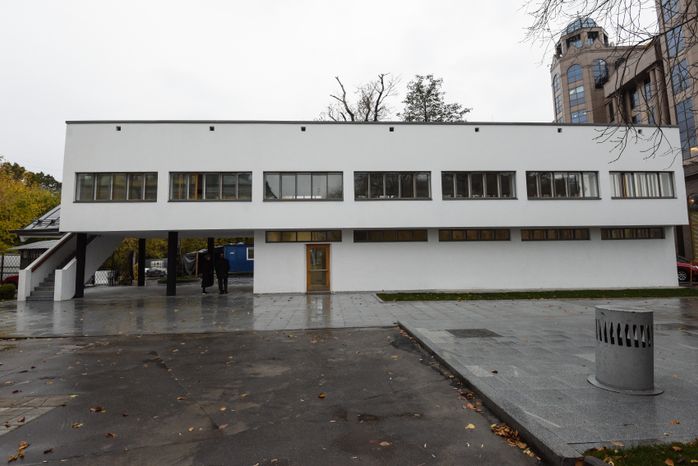 Окончание реставрации прачечной Дома Наркомфина