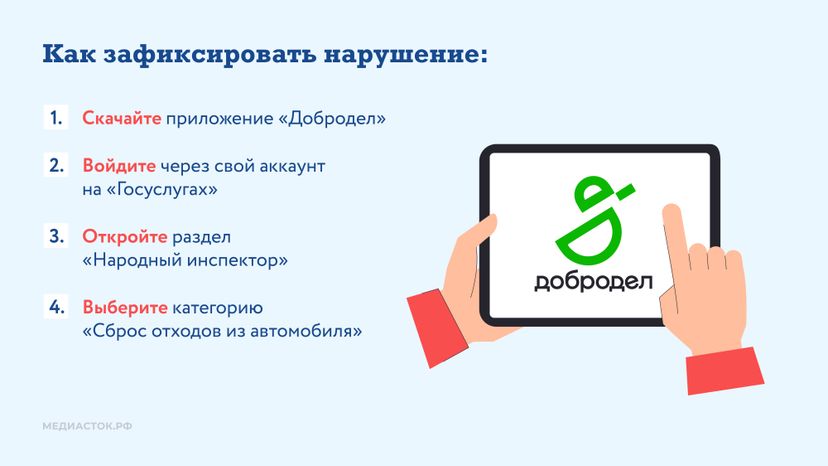 Сброс отходов из авто горизонталь 03