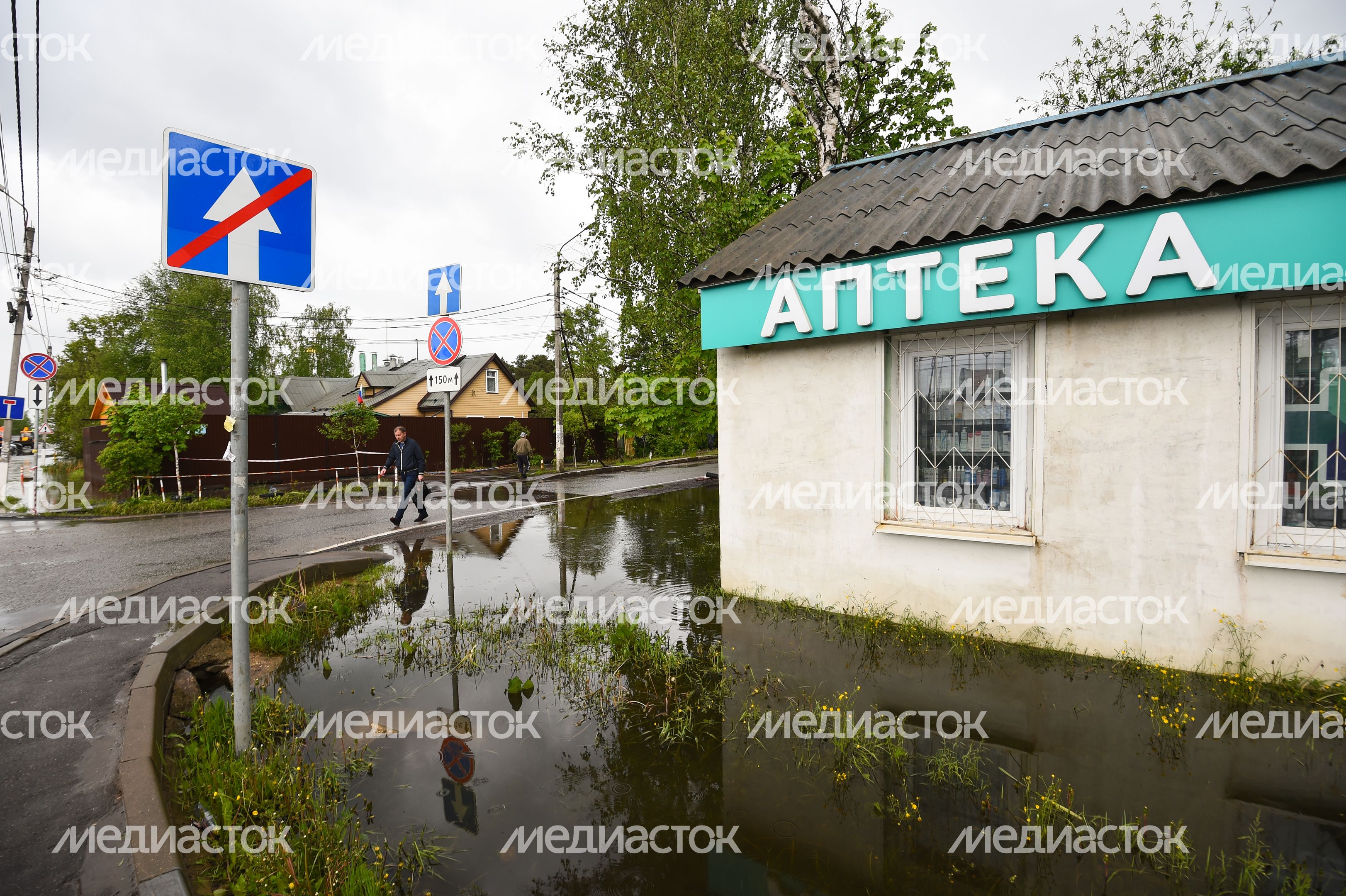 Кадры с мест подтоплений в Красногорске