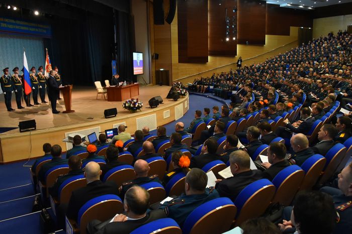 Сбор по подведению итогов деятельности системы РСЧС прошел в подмосковном доме правительства