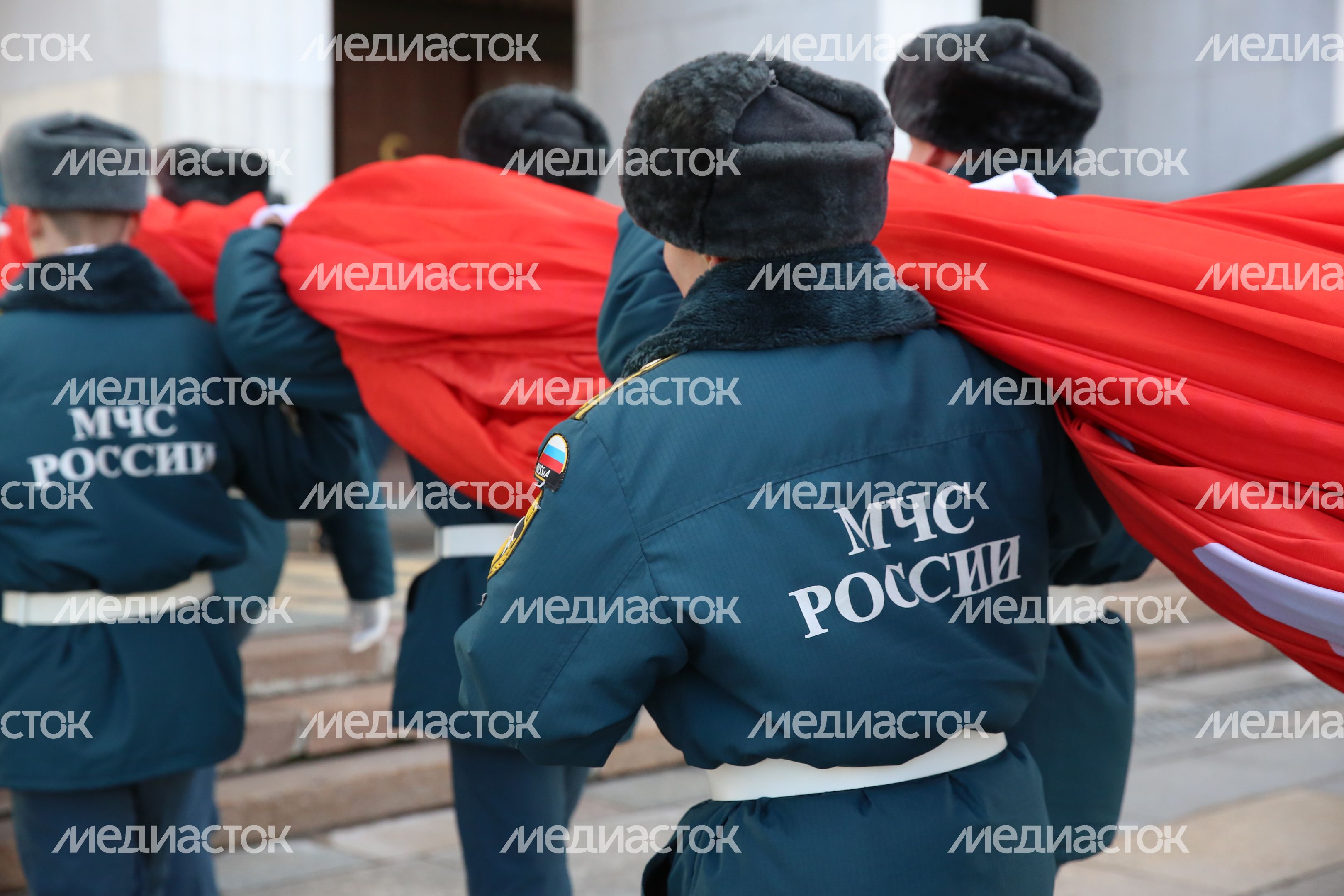 Акция «Знамя Победы» на Поклонной горе в Москве