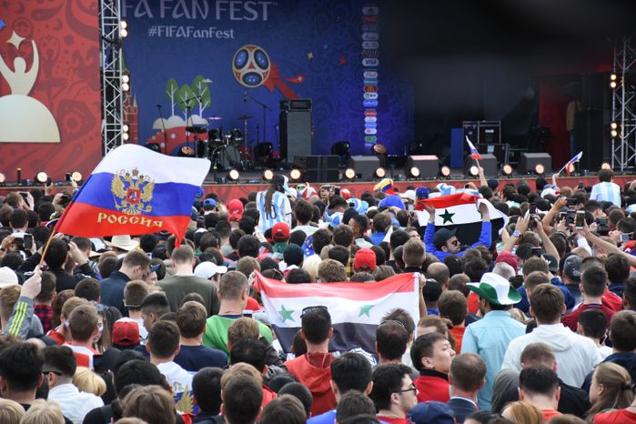 Открытие Чемпионата мира по футболу в Москве на Воробьёвых горах