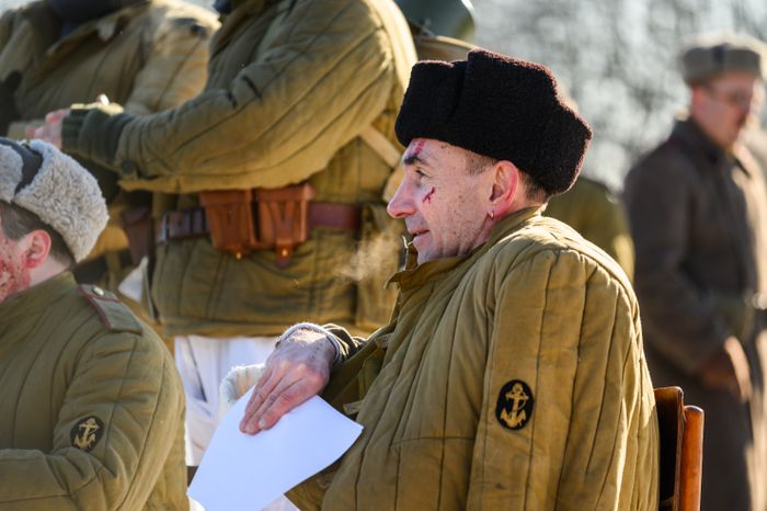 Военно-историческая реконструкция в музее танка Т-34 в Мытищах