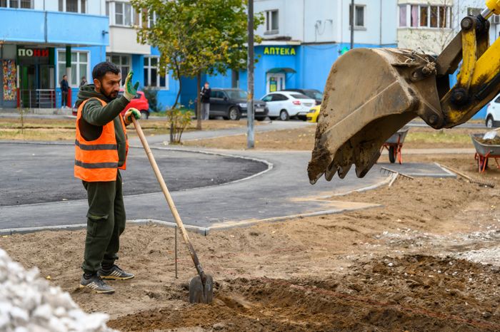 Благоустройство двора в Балашихе на улице Свердлова