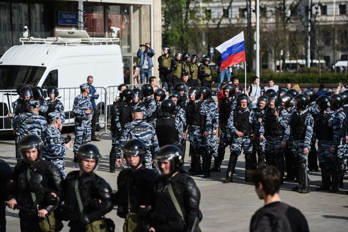 Несанкционированный митинг на Пушкинской площади