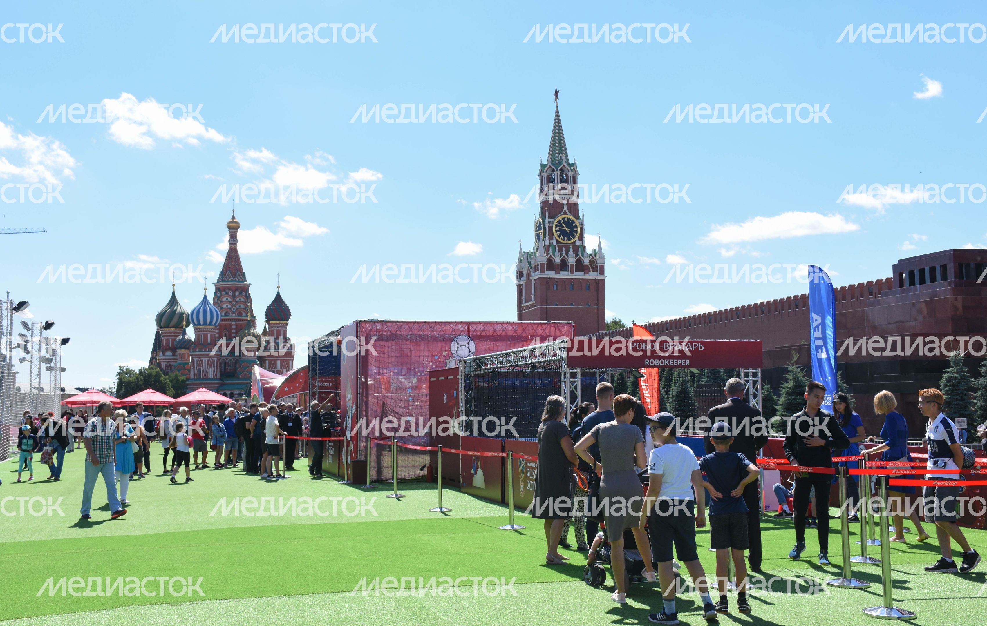 Футбольный парк на Красной площади в Москве