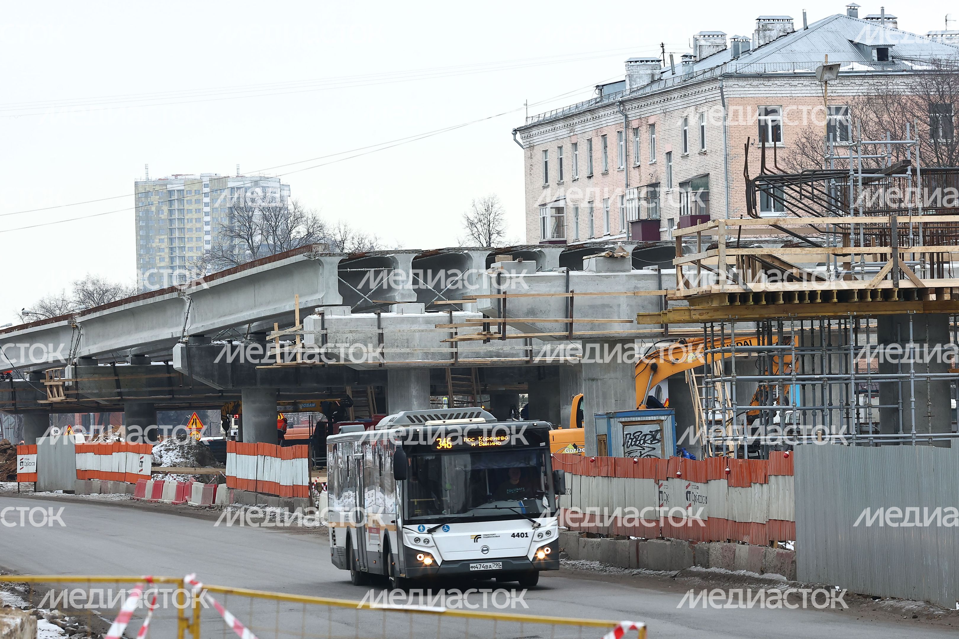 Проверка губернатором строительства эстакады в Люберцах