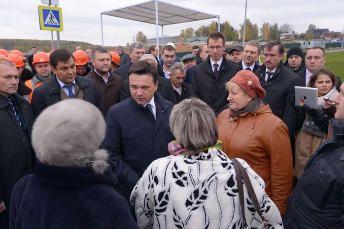 Открытие движения по путепроводу в Одинцовском районе