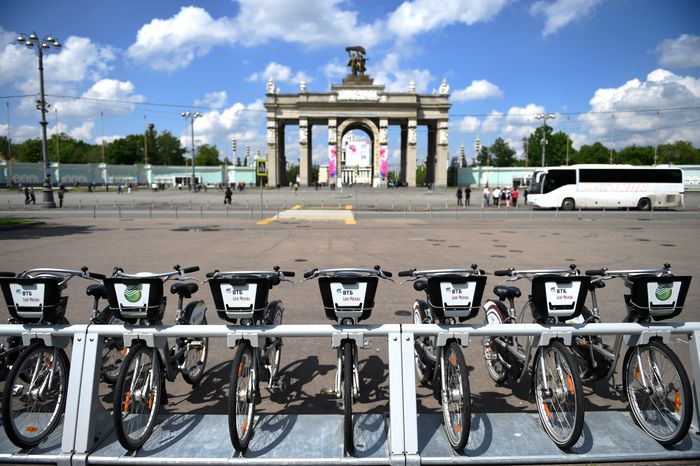 Станция городского общественного велопроката в Москве