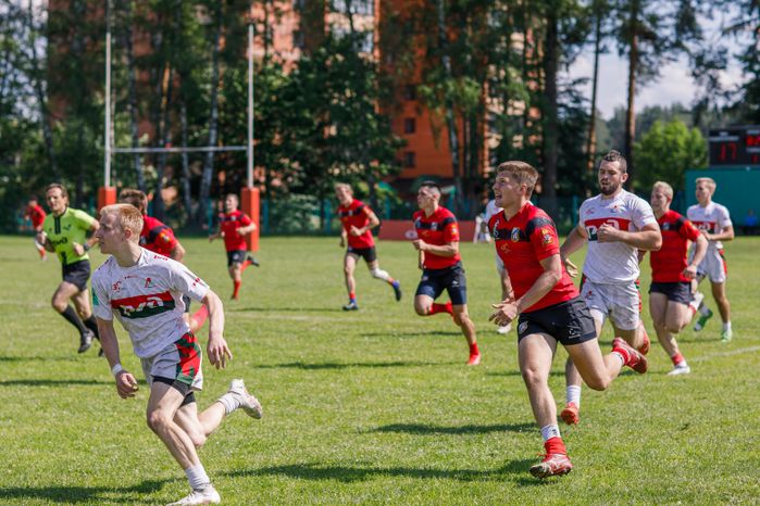 Победа "ВВА-Подмосковье-м" в чемпионате молодежных команд по регби в Монино