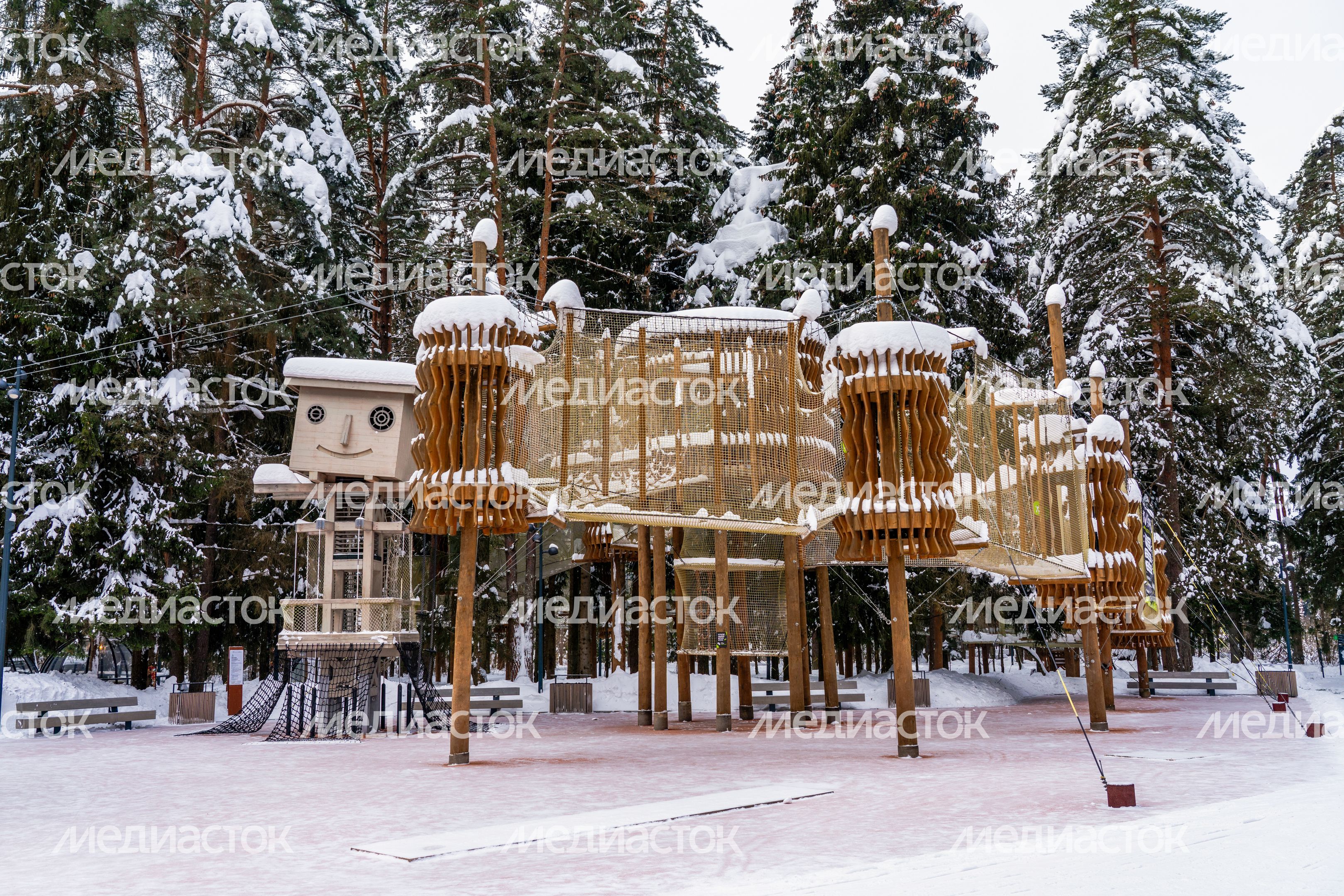 Парк "Шишкин лес" в Истре. Зима