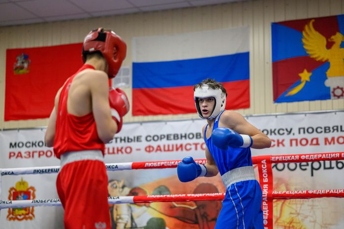 Соревнования по боксу в Люберцах, посвященные разгрому немецко-фашистских войск под Москвой