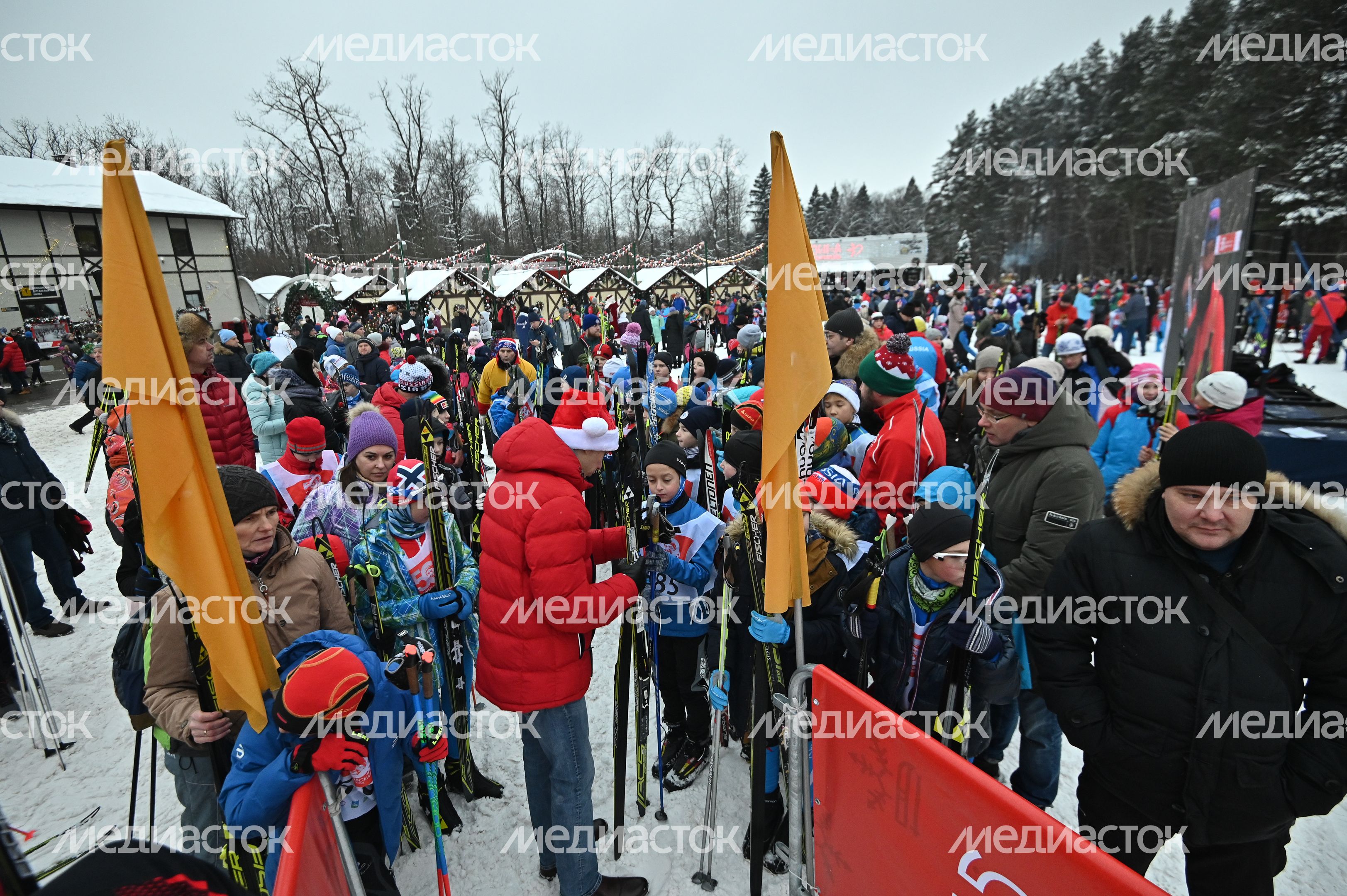 Старт юбилейной 50-й Манжосовской лыжной гонки