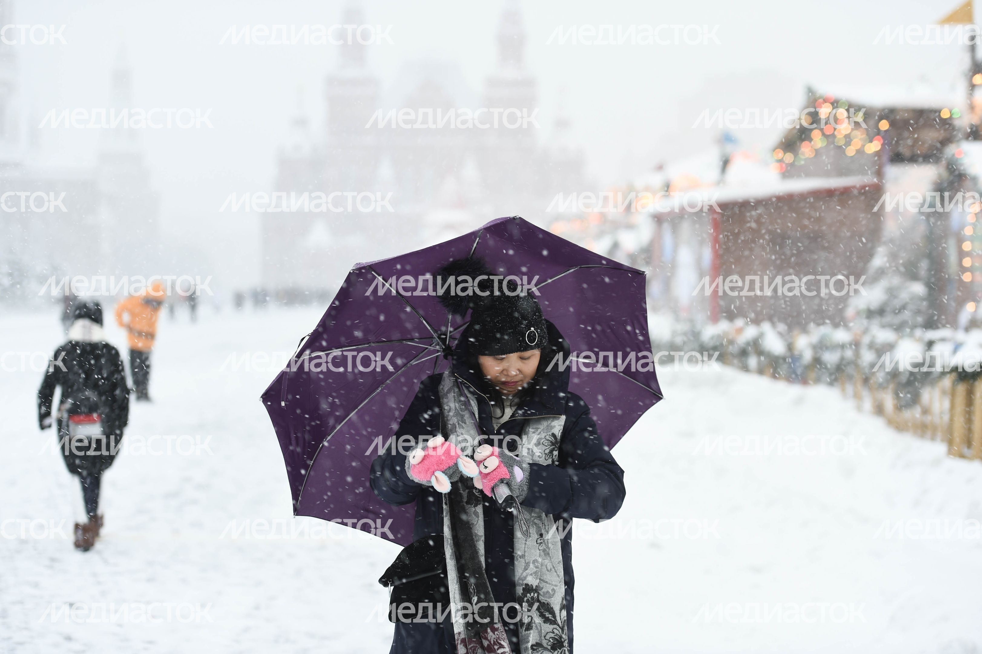 Рекордный снегопад в Москве и Подмосковье