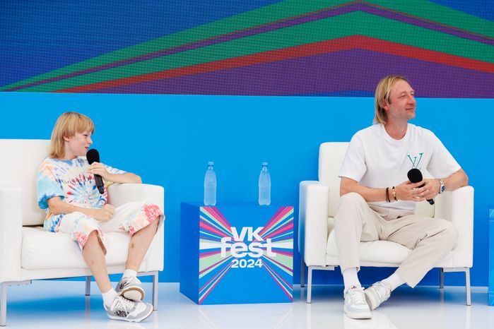 Фигурист Евгений Плющенко на VK Fest -2024 в московских "Лужниках"