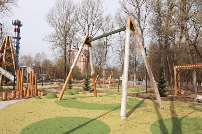 В Щелково продолжается благоустройство Центрального парка