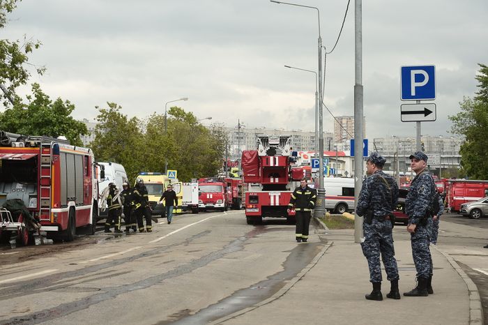 Пожар в бизнес‑центре «Гранд Сетунь плаза» в Москве
