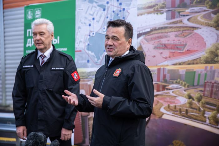 Посещение Парка Дружбы в Люберцах Губернатором Подмосковья и Мэром Москвы