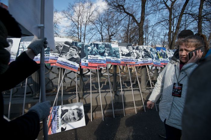 Марш памяти убитого политика Бориса Немцова в Москве