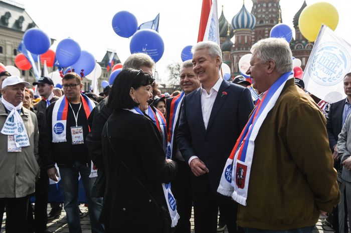 Первомайская демонстрация профсоюзов в Москве