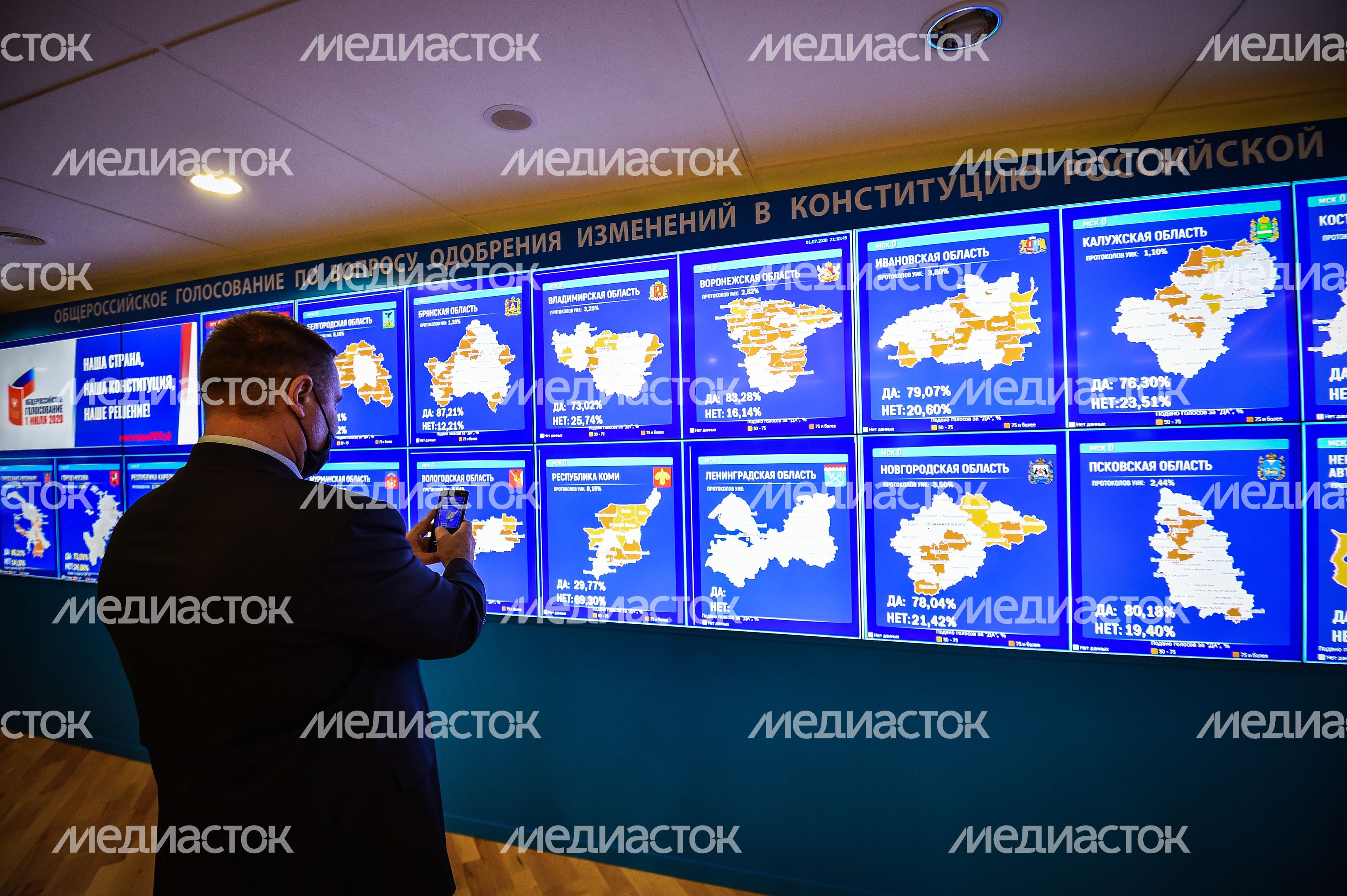 Подведение итогов голосования по внесению поправок в Конституцию РФ